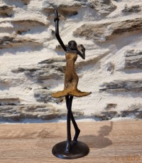 Statuette bronze africaine 22 cm "L'envolée"