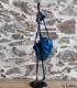 Statuette bronze bleue 53 cm