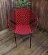 Chaise de jardin rouge et noir
