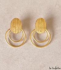 Boucles d'oreilles dorées Bintou